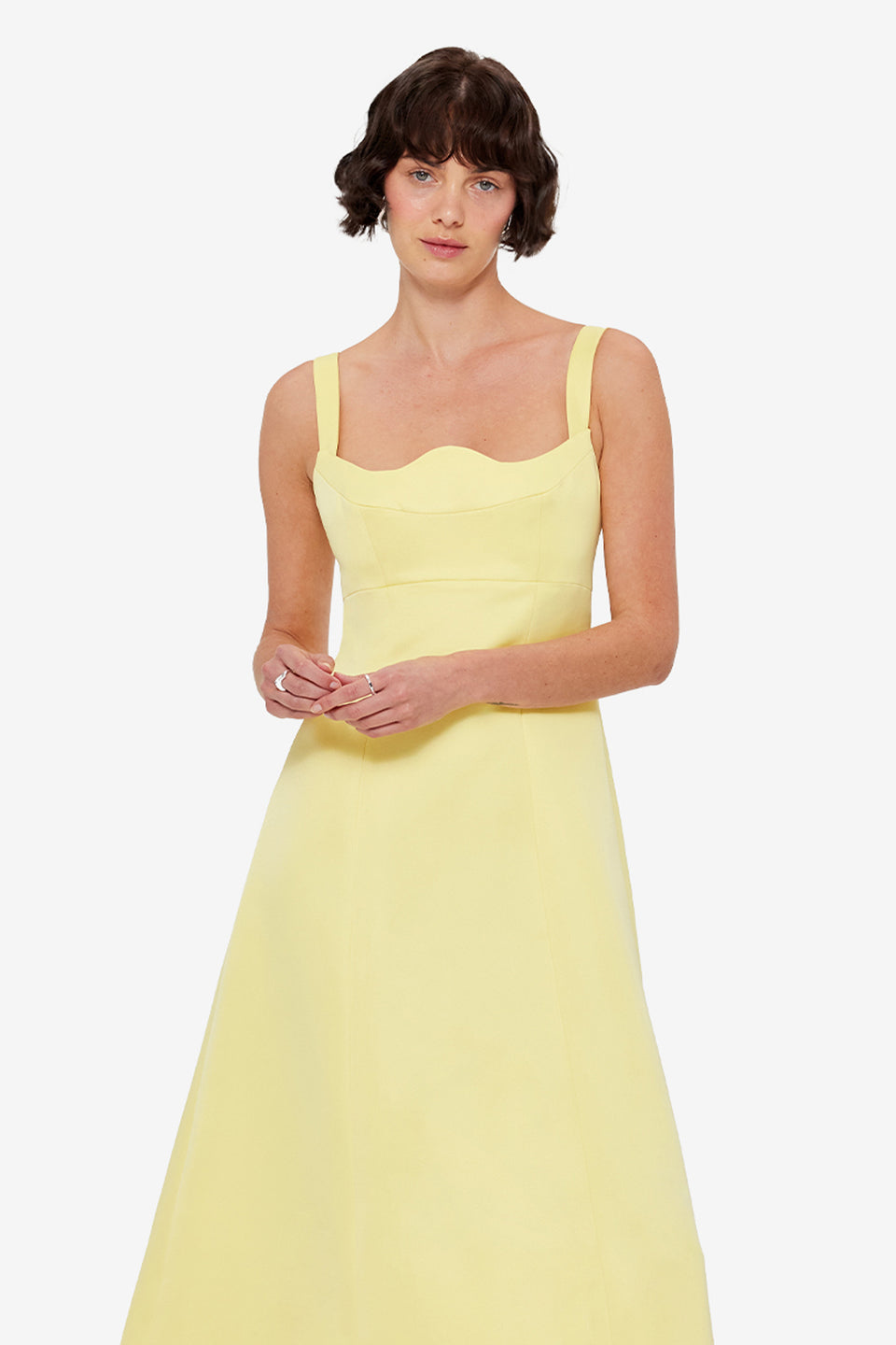 Exclusive LEO LIN Odette Midi Dress - Sorbet Yellow