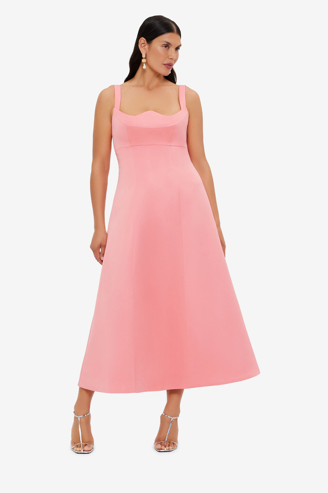Exclusive LEO LIN Odette Midi Dress - Strawberry Pink