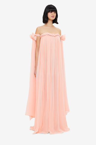 Camilla Draped Floor Length Dress - Soft Pink