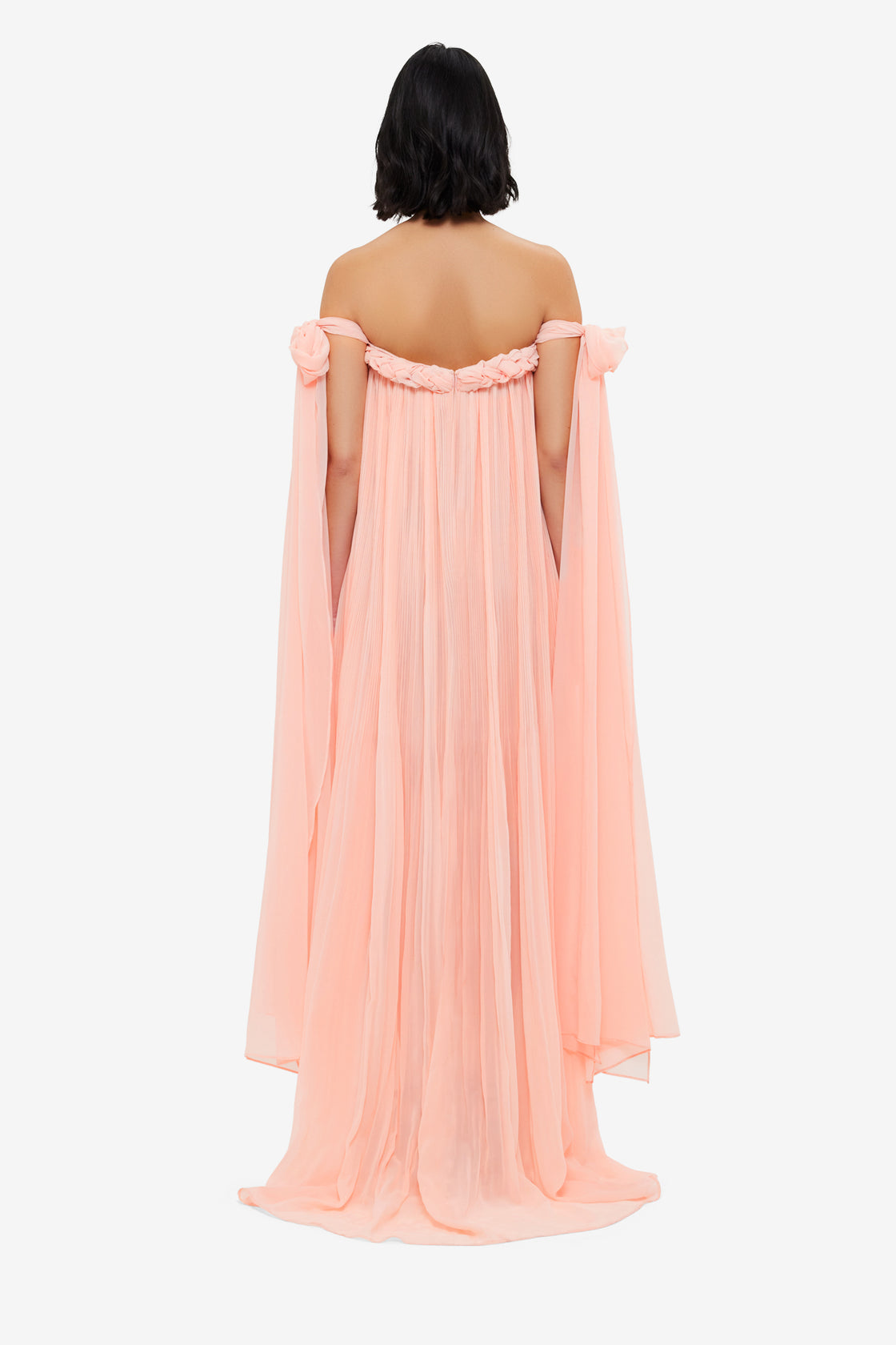 Camilla Draped Floor Length Dress - Soft Pink