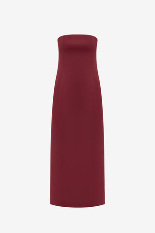 Exclusive LEO LIN Rayna Bustier Maxi Dress - Burgundy