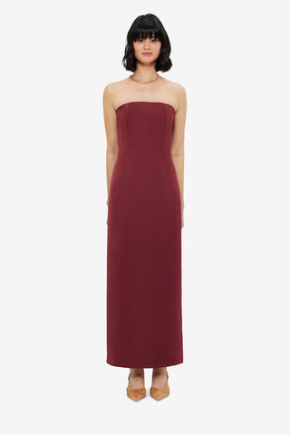 Exclusive LEO LIN Rayna Bustier Maxi Dress - Burgundy