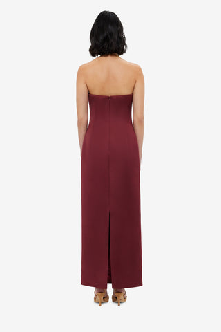 Exclusive LEO LIN Rayna Bustier Maxi Dress - Burgundy