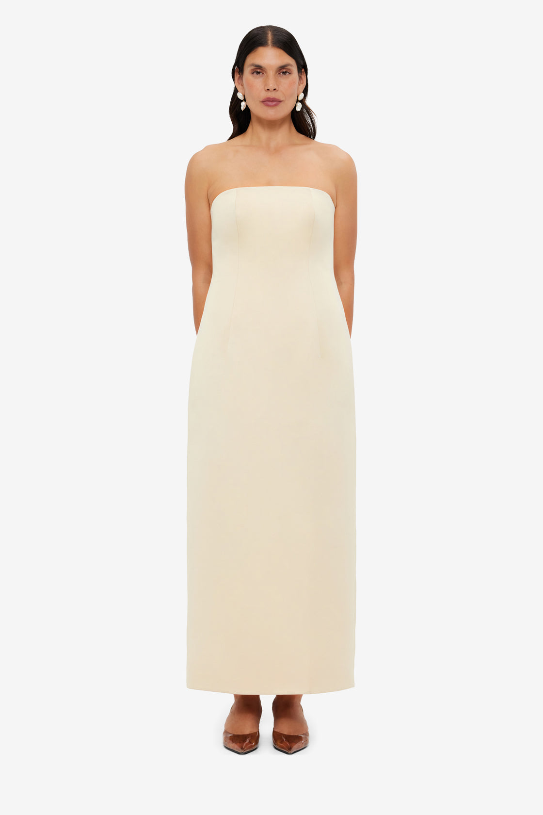 Exclusive LEO LIN Rayna Bustier Maxi Dress - Champagne