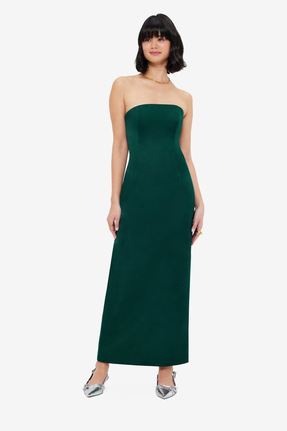 Exclusive LEO LIN Rayna Bustier Maxi Dress - Emerald