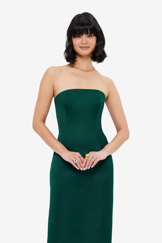 Exclusive LEO LIN Rayna Bustier Maxi Dress - Emerald