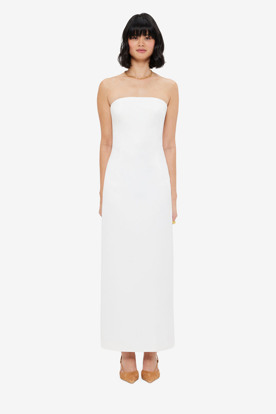 Exclusive LEO LIN Rayna Bustier Maxi Dress - Snow