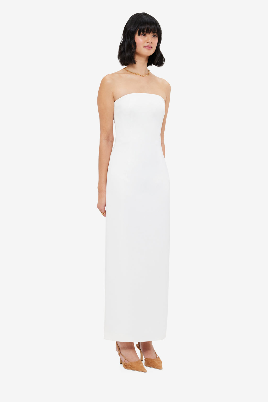 Exclusive LEO LIN Rayna Bustier Maxi Dress - Snow