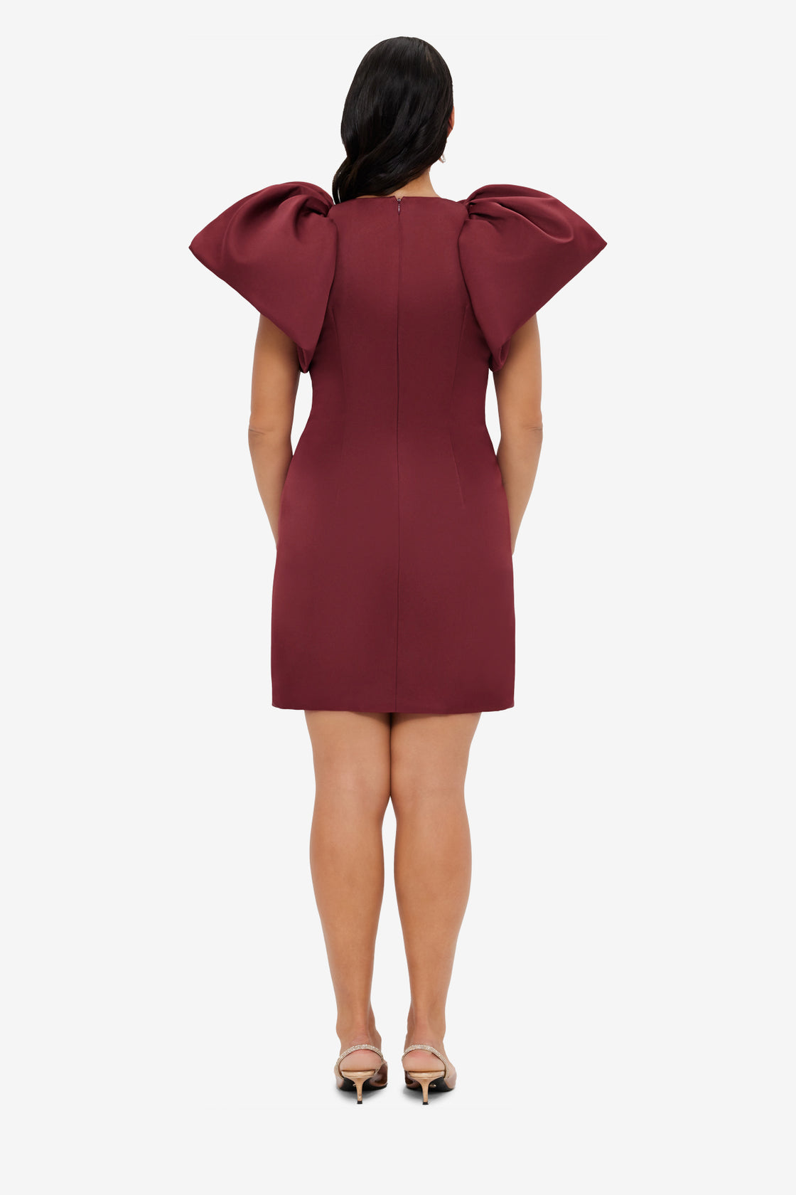 Exclusive LEO LIN Dayna Mini Dress - Burgundy