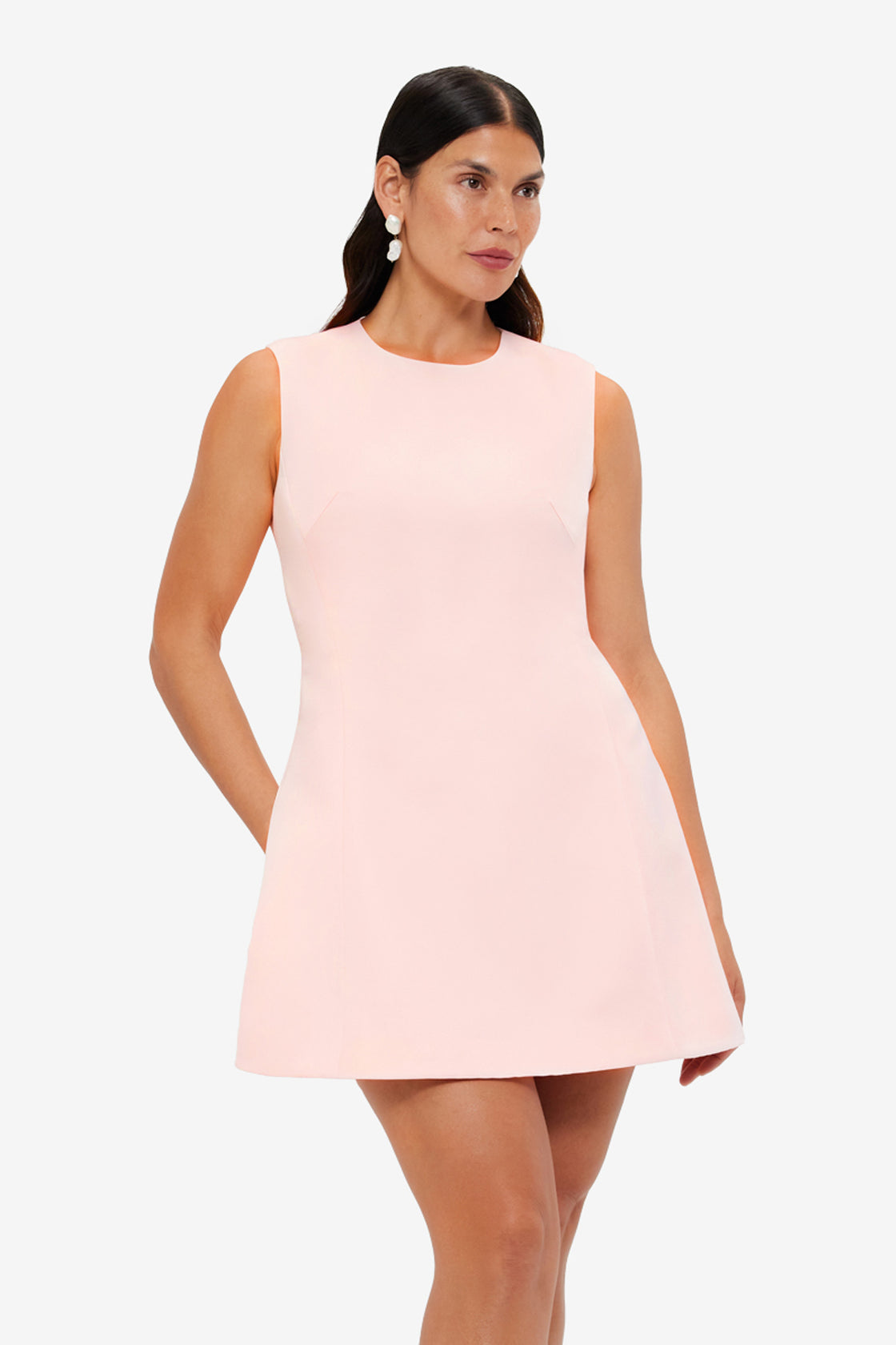 Exclusive LEO LIN Chloe Sleeveless Mini Dress - Soft Pink