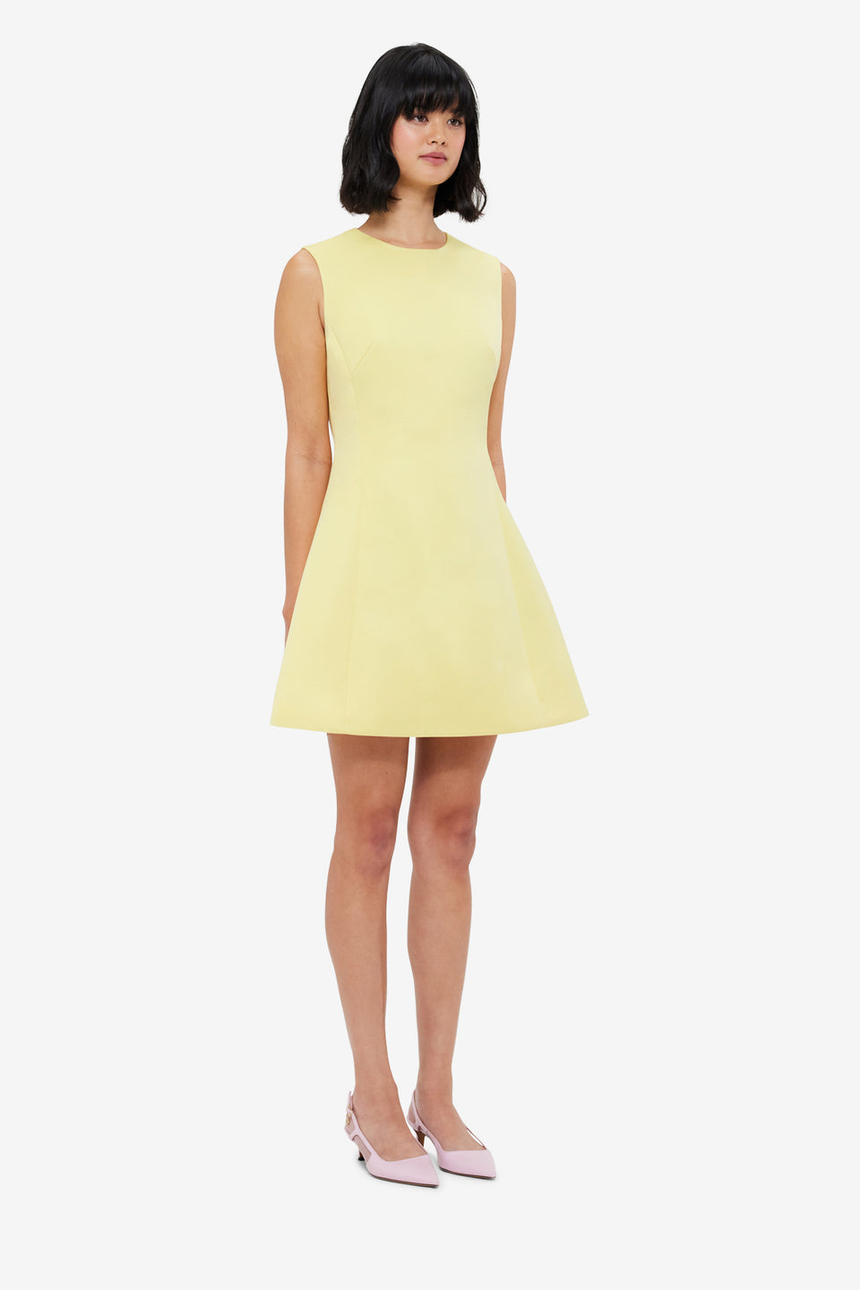 Exclusive LEO LIN Chloe Sleeveless Mini Dress - Sorbet Yellow
