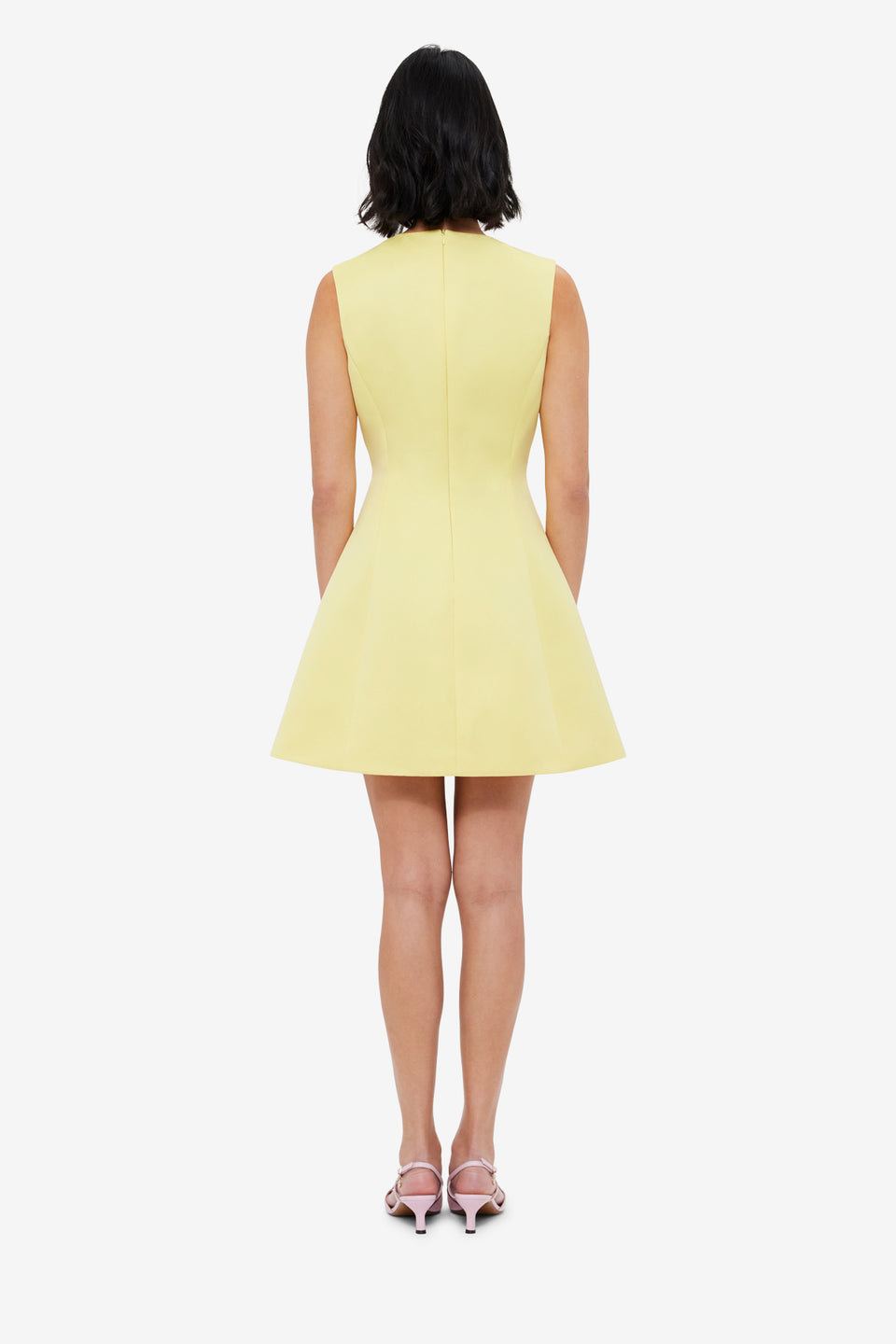 Exclusive LEO LIN Chloe Sleeveless Mini Dress - Sorbet Yellow