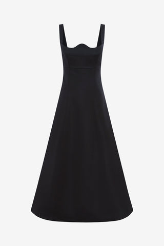 Exclusive LEO LIN Odette Midi Dress - Ebony