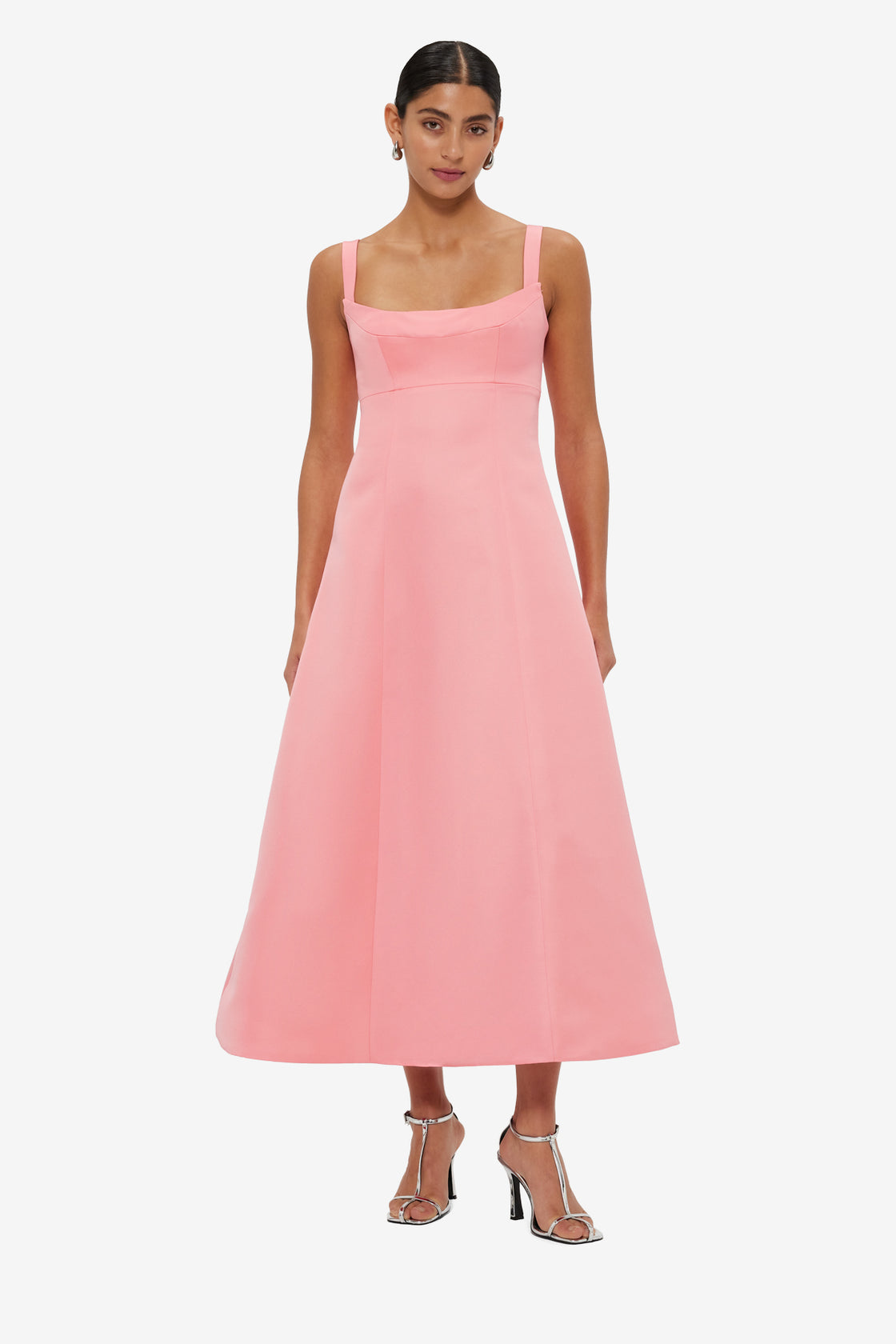 Exclusive LEO LIN Odette Midi Dress - Strawberry Pink