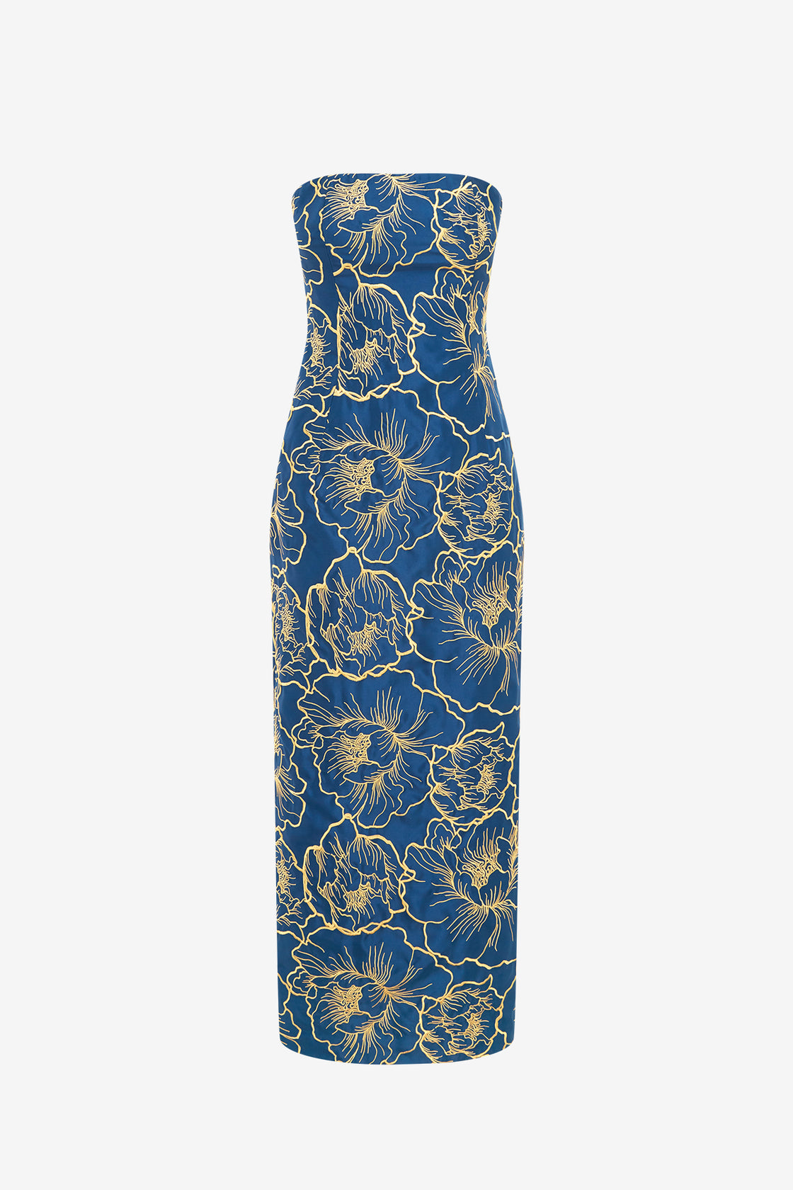 Exclusive LEO LIN Rayna Bustier Maxi Dress - Marine Blue