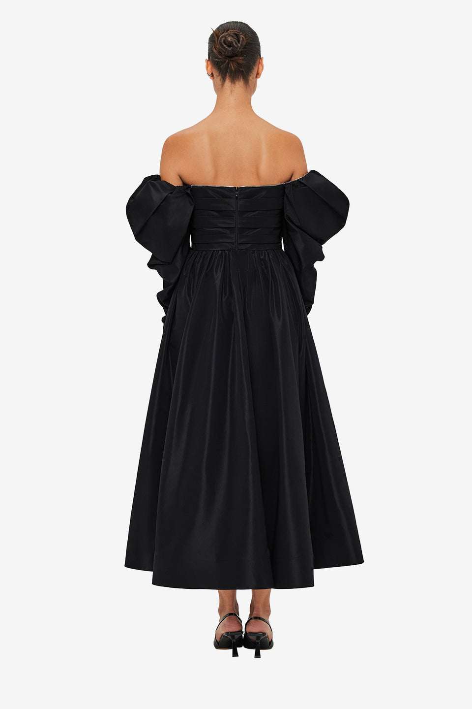 Exclusive LEO LIN Madison Bustier Midi Dress - Ebony