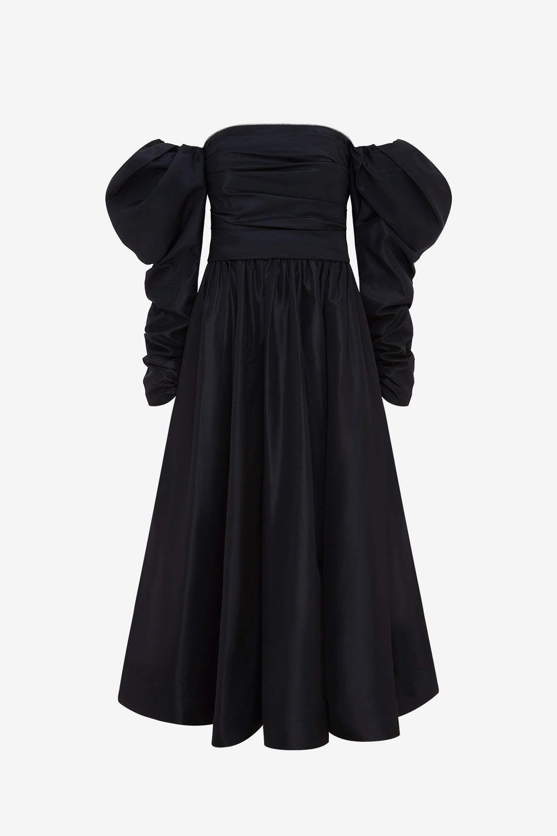 Exclusive LEO LIN Madison Bustier Midi Dress - Ebony