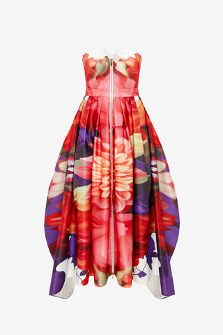 Exclusive LEO LIN Norine Bustier Midi Dress - Kaleidoscope Print