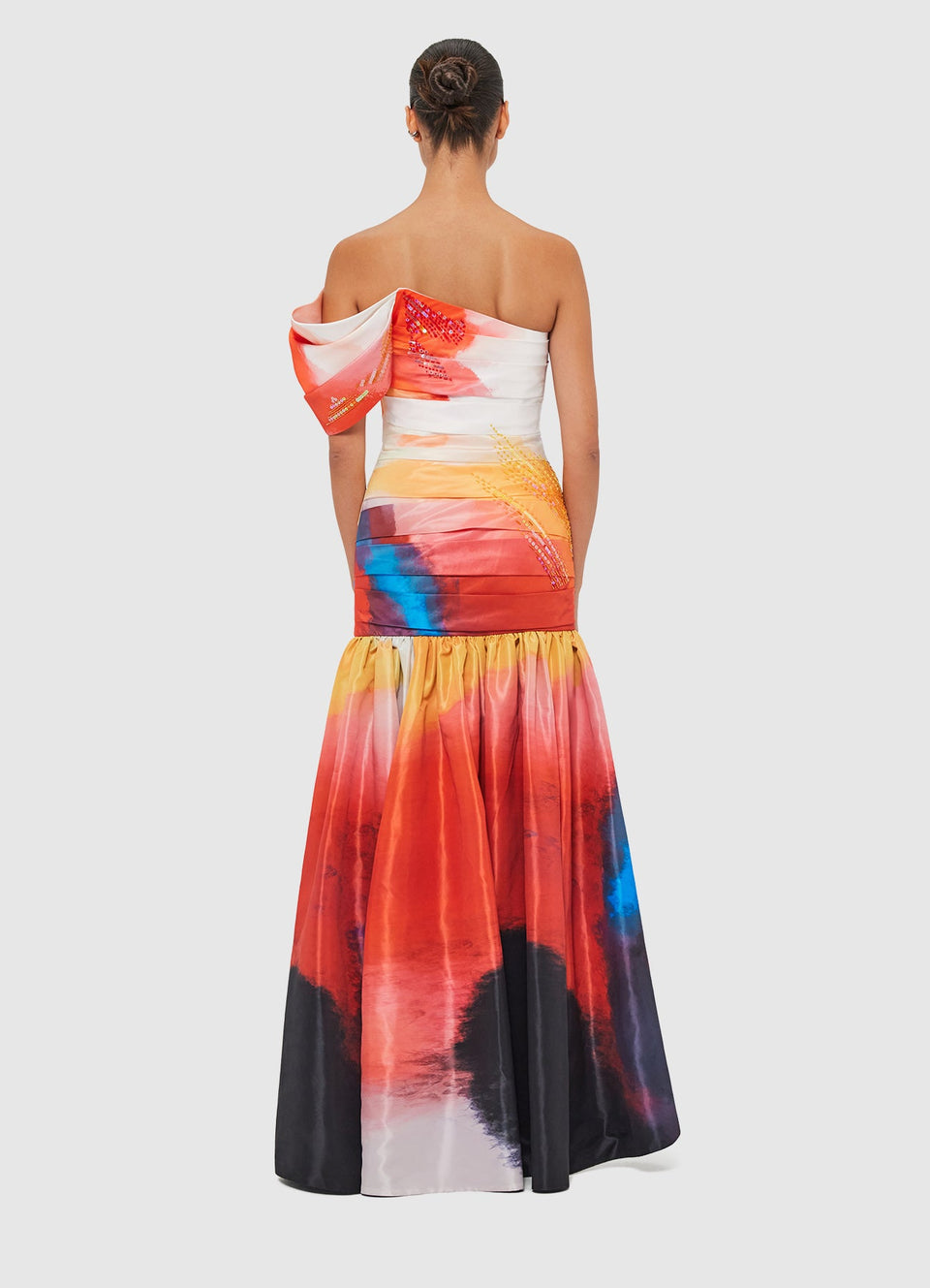 Elsa One Shoulder Gown - Reminiscence Print Dress Maxi