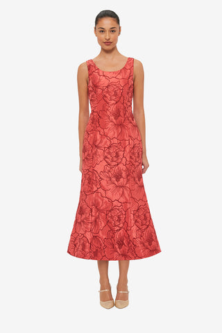 Exclusive LEO LIN Daphne Midi Dress - Mulberry