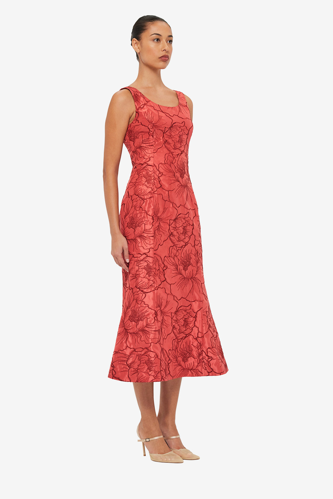 Exclusive LEO LIN Daphne Midi Dress - Mulberry