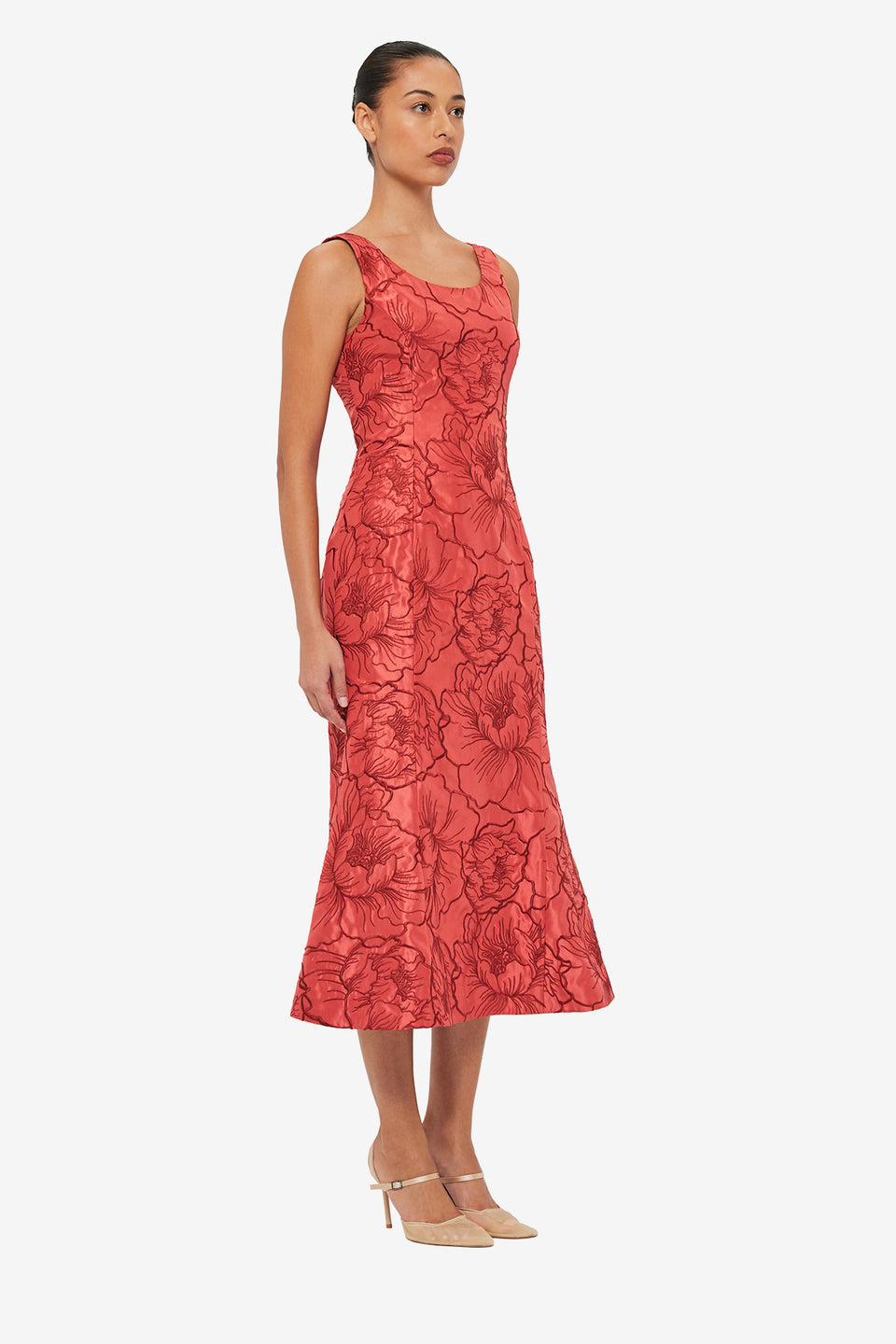 Exclusive LEO LIN Daphne Midi Dress - Mulberry
