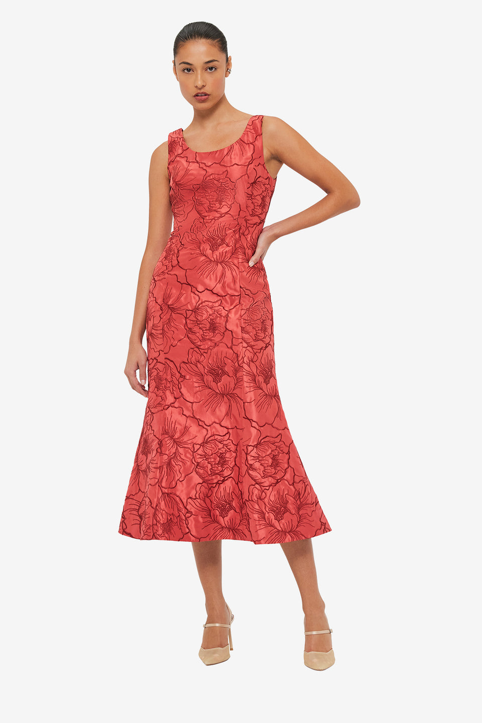 Exclusive LEO LIN Daphne Midi Dress - Mulberry