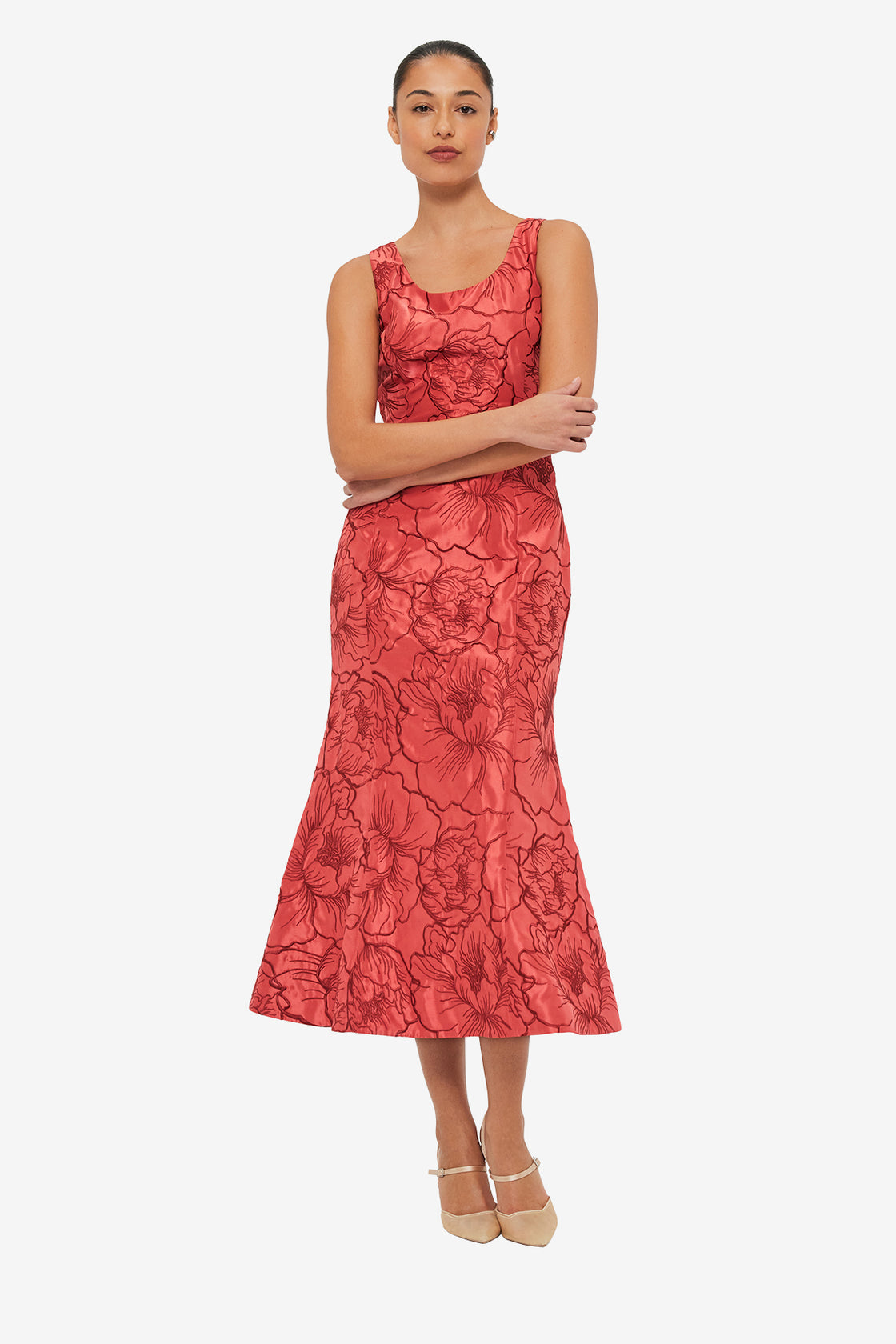 Exclusive LEO LIN Daphne Midi Dress - Mulberry