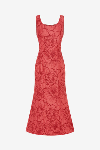 Exclusive LEO LIN Daphne Midi Dress - Mulberry