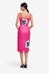 Larissa Midi Dress - Orchid Print Dress Midi