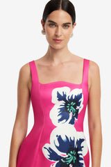 Larissa Midi Dress - Orchid Print Dress Midi