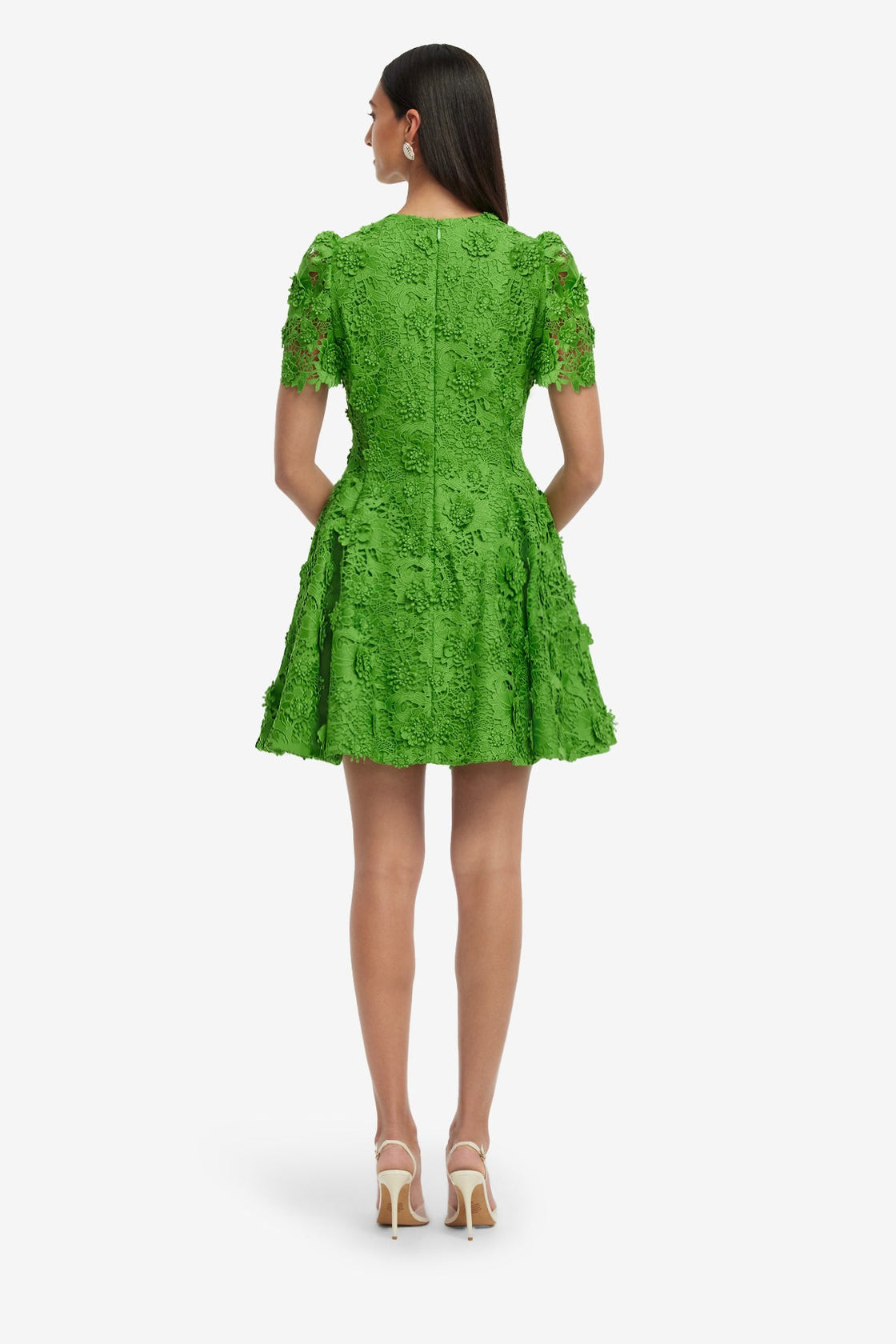 Elyse Lace Short Sleeve Mini Dress - Fern LEO LIN Elyse Lace Short Sleeve Mini Dress - Fern LEO LIN