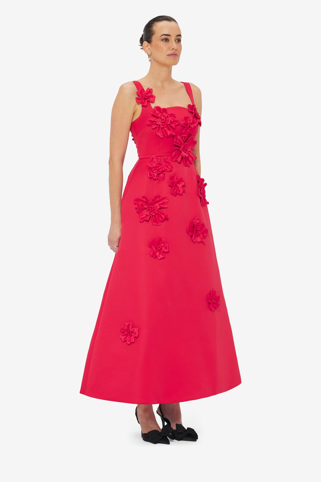 Rianne Floral Appliqu Maxi Dress - Rosa LEO LIN Rianne Floral Appliqu Maxi Dress - Rosa LEO LIN