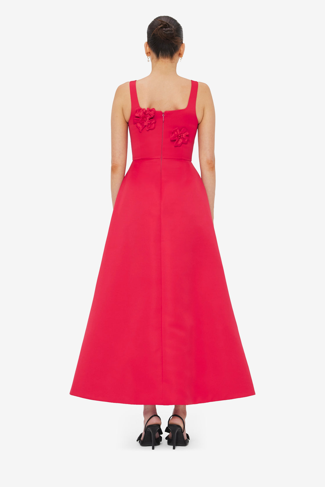 Exclusive LEO LIN Rianne Floral Appliqué Maxi Dress - Rosa