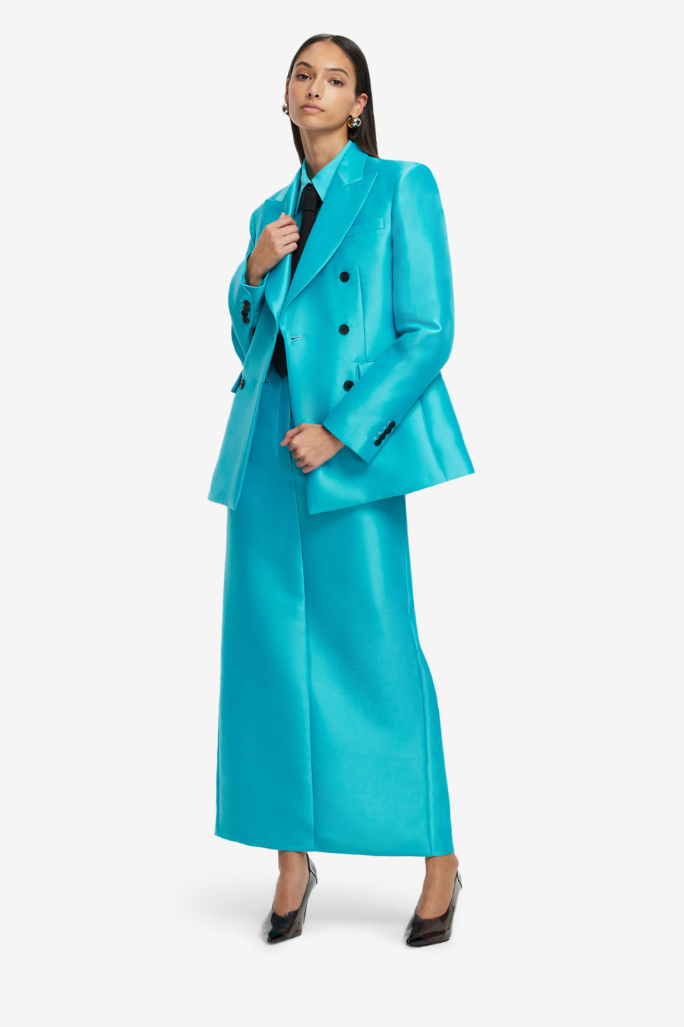 Exclusive LEO LIN Anissa Blazer - Aqua