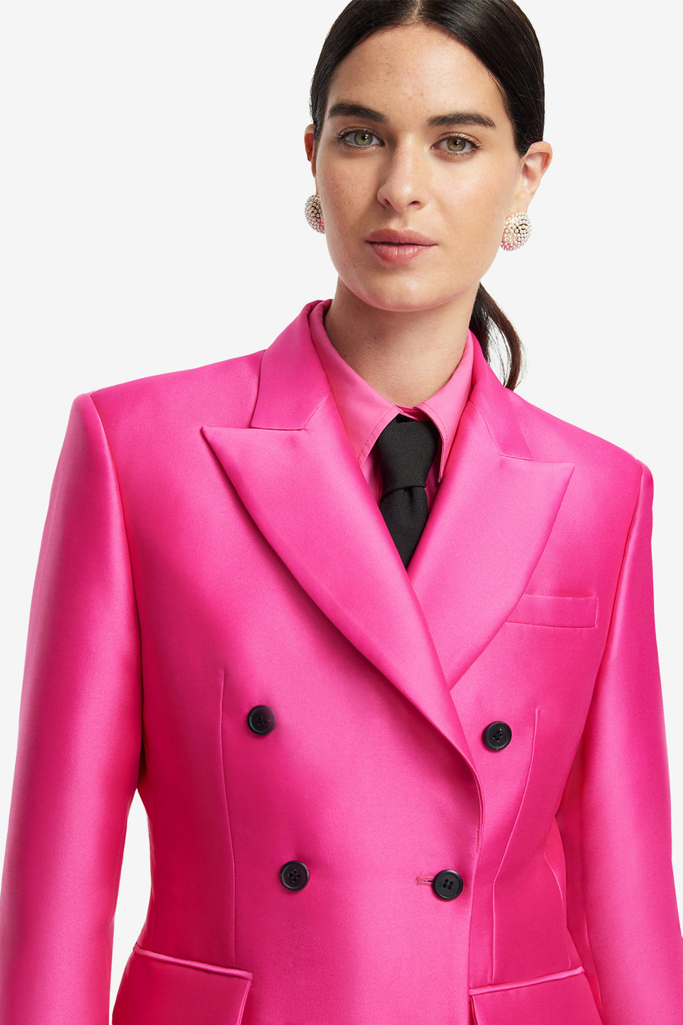 Exclusive LEO LIN Anissa Blazer - Hot Pink