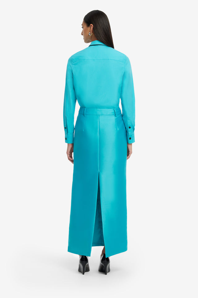Exclusive LEO LIN Rosaline Shirt - Aqua