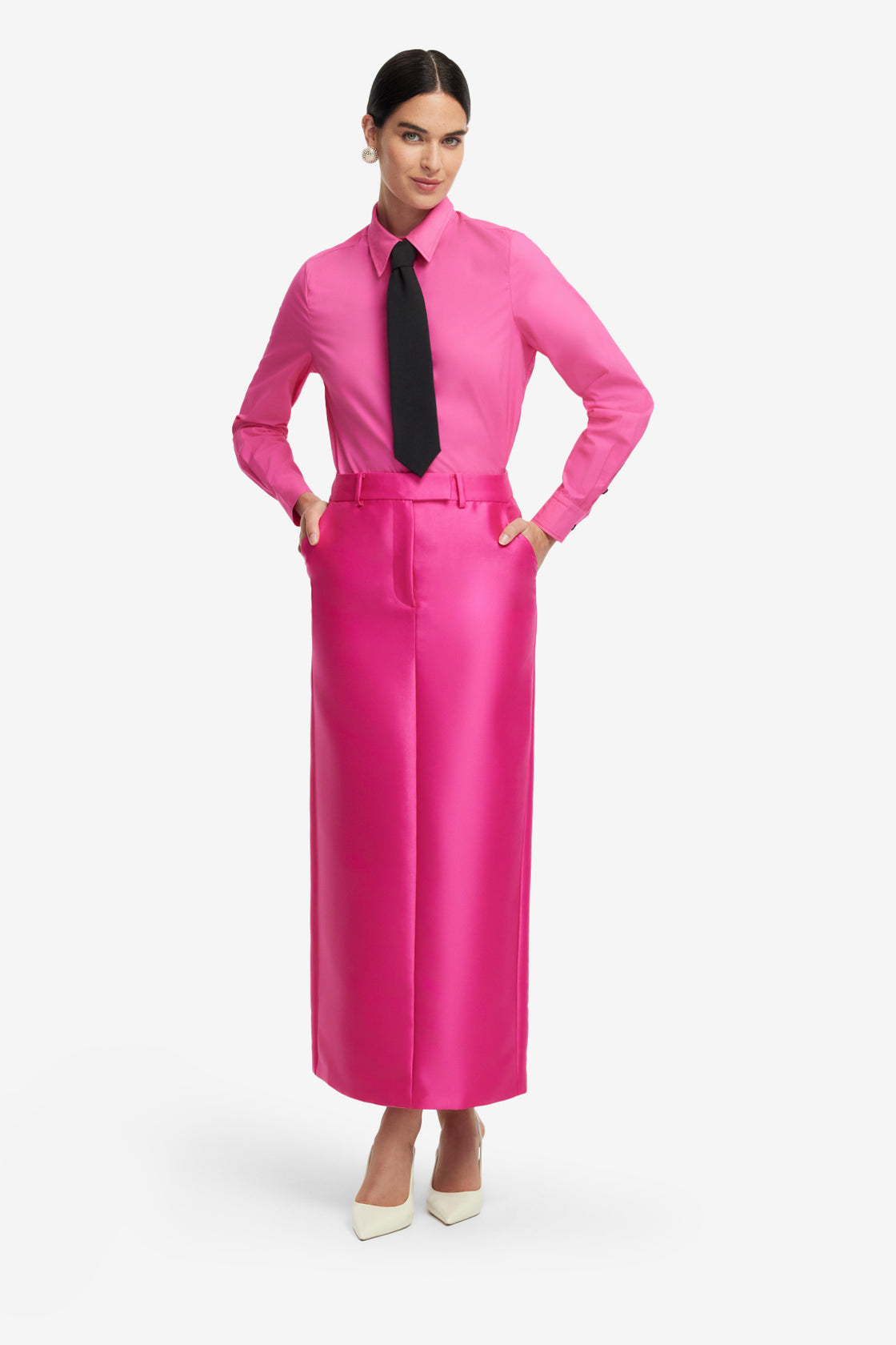 Exclusive LEO LIN Rosaline Shirt - Hot Pink
