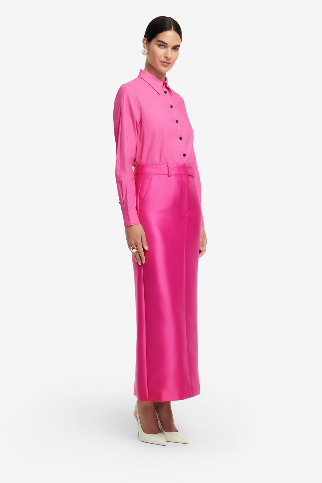 Exclusive LEO LIN Rosaline Shirt - Hot Pink