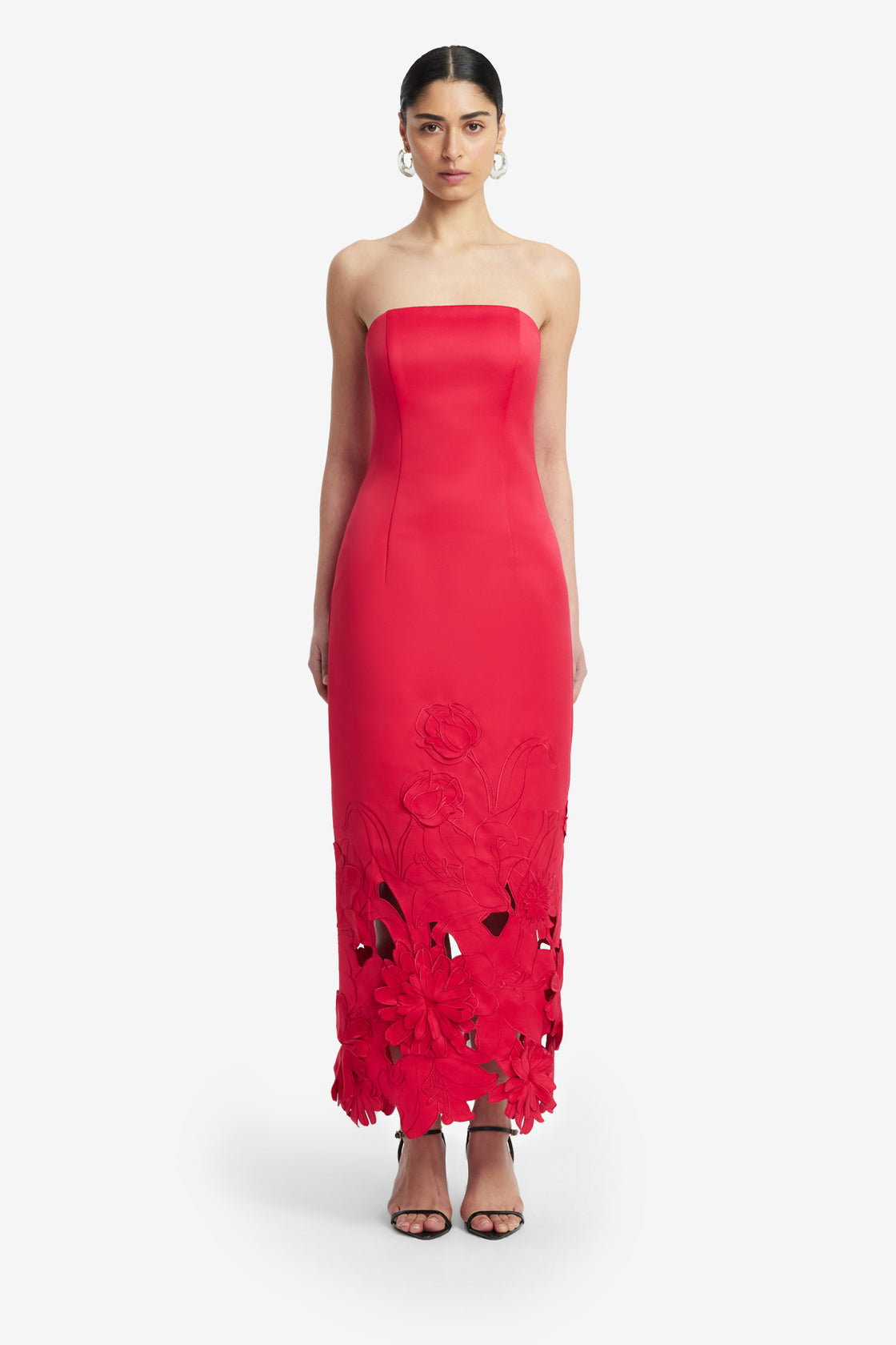 Exclusive LEO LIN Rayna Appliqué Bustier Maxi Dress - Rosa