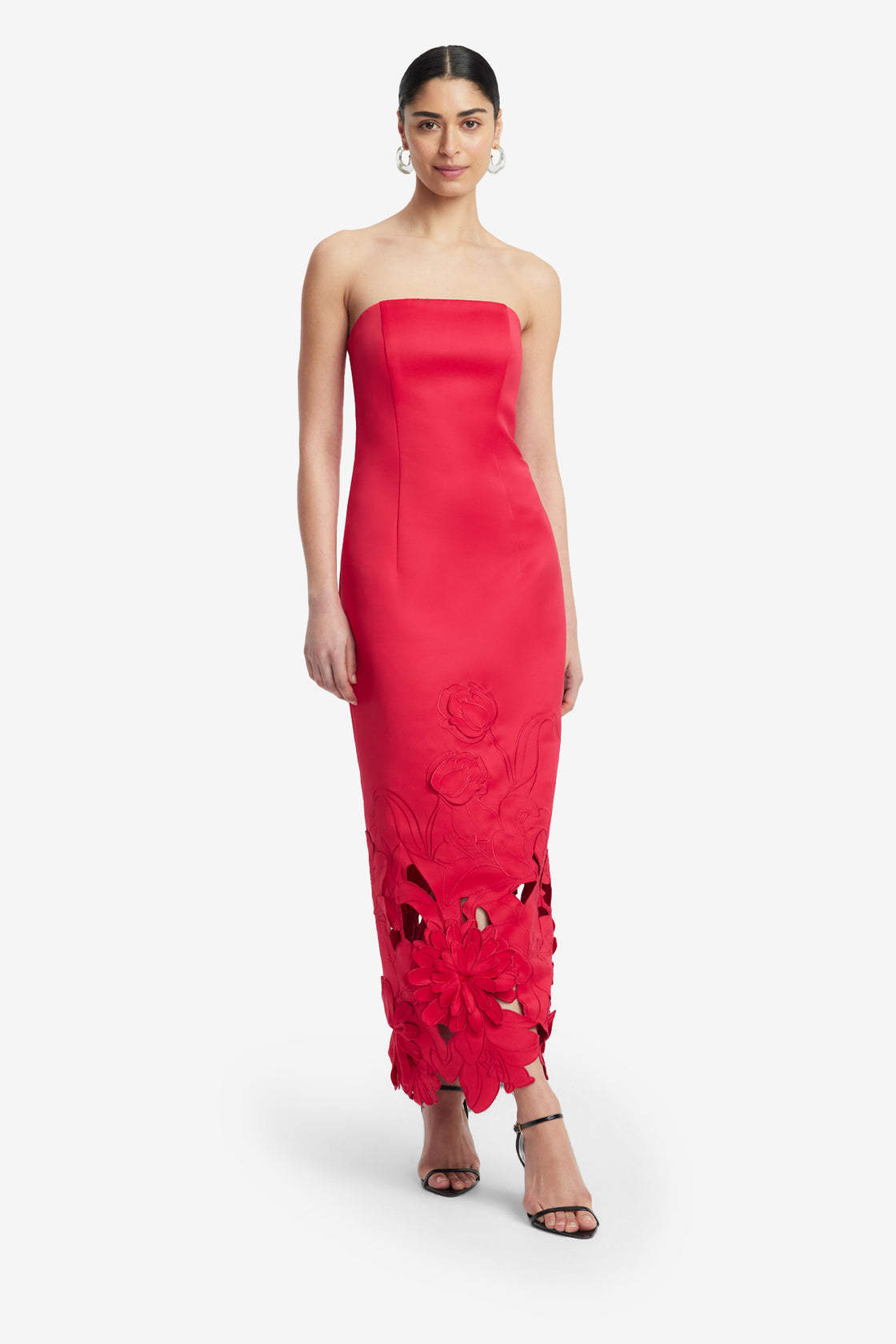 Exclusive LEO LIN Rayna Appliqué Bustier Maxi Dress - Rosa