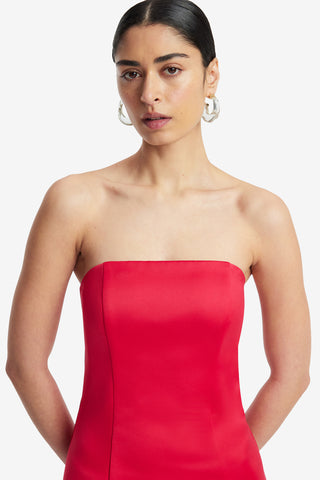 Exclusive LEO LIN Rayna Appliqué Bustier Maxi Dress - Rosa