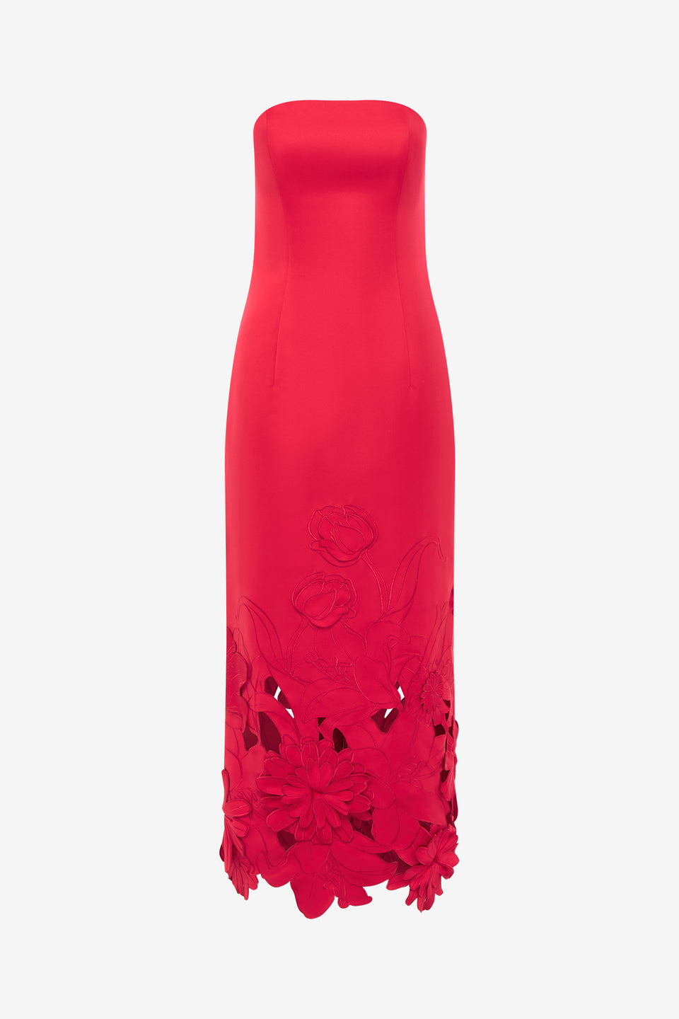 Exclusive LEO LIN Rayna Appliqué Bustier Maxi Dress - Rosa