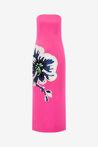 Exclusive LEO LIN Rayna Bustier Maxi Dress - Orchid Print