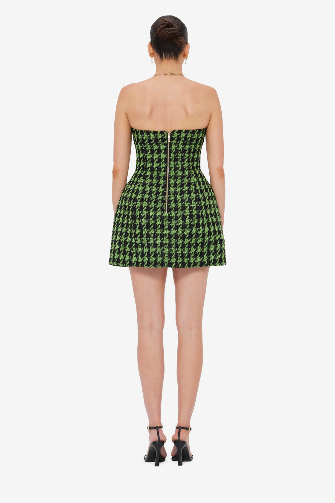 Rosario Tweed Mini Dress - Houndstooth LEO LIN Rosario Tweed Mini Dress - Houndstooth LEO LIN