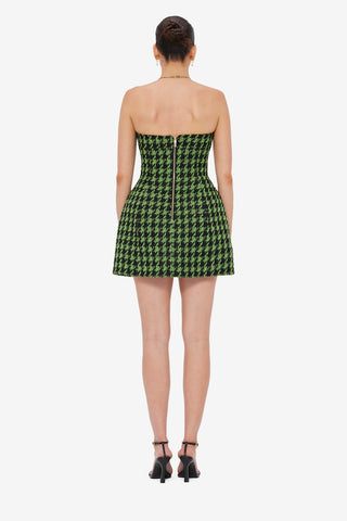 Exclusive LEO LIN Rosario Tweed Mini Dress - Houndstooth
