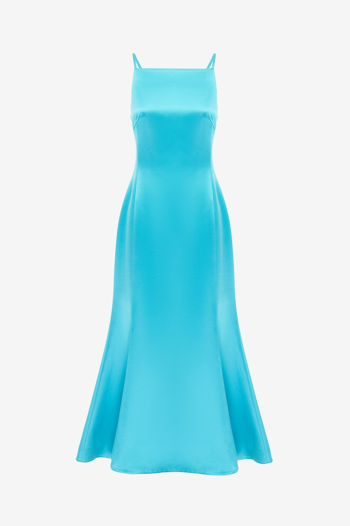 Exclusive LEO LIN Regina Wool Blend Midi Dress - Aqua