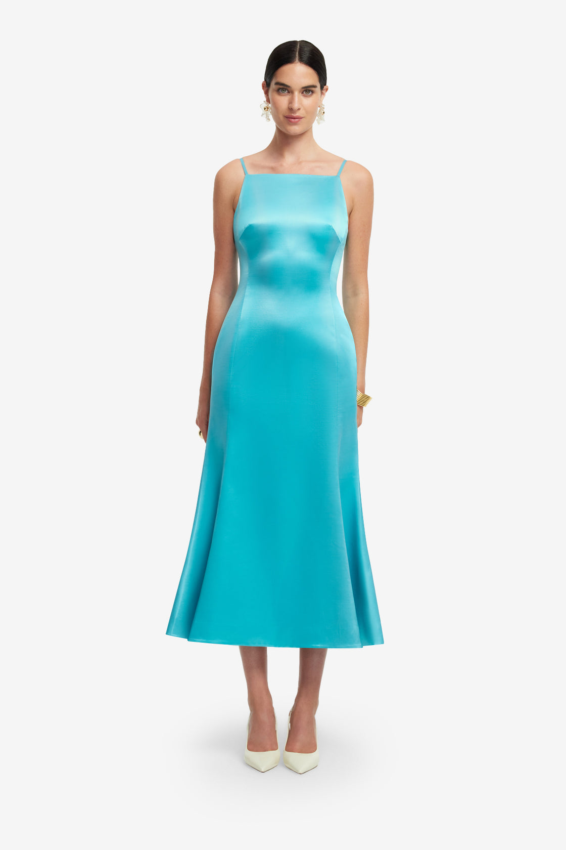 midi wool dress LEO LIN - Regina Wool Blend Midi Dress
