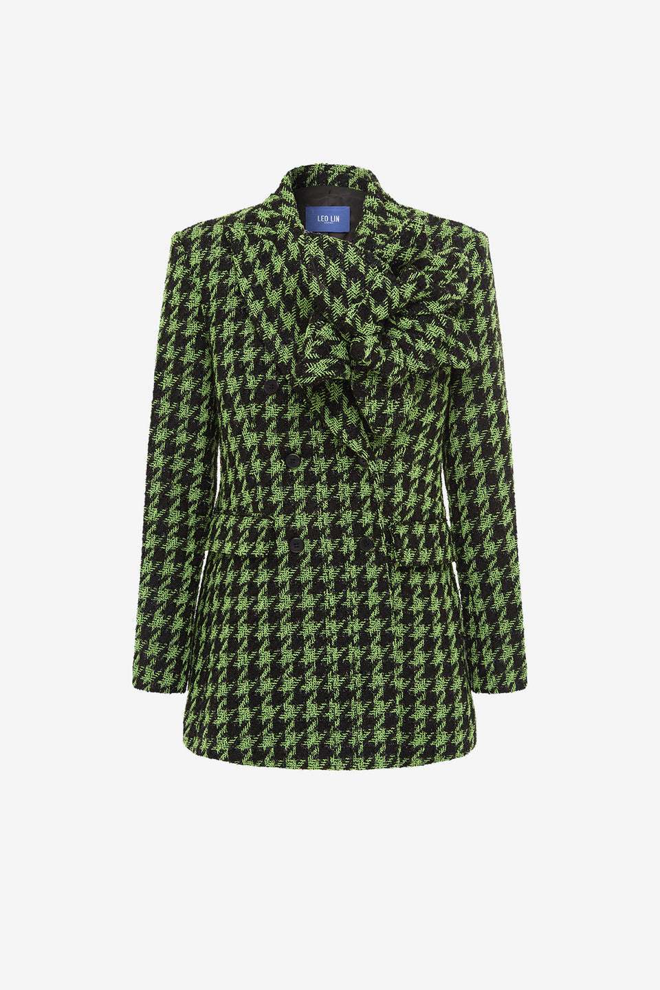 Exclusive LEO LIN Jazlyn Tweed Blazer - Houndstooth