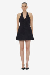 Jessie Halterneck Mini Dress - Ebony Dress Mini